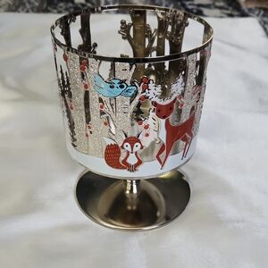 Bath & Body Works Silver Woodland Candle Holder